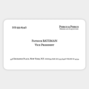American Psycho Patrick Bateman's Business Card Sticker